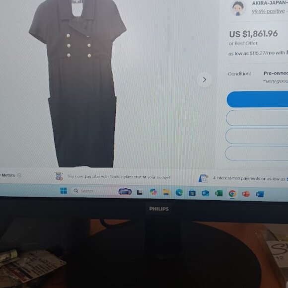 CHANEL BOUTIQUE RED WOOL MINI DRESS MADE IN FRANCE SIZE US 4 - Picture 11 of 13